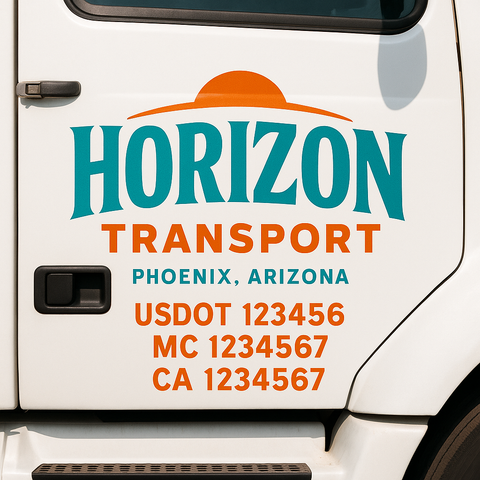 Truck Door Decal Lettering Sticker Signs | Add Your Info - Create Your Own Semi-Truck Door Signs