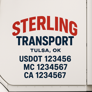 Truck Door Decal Lettering Sticker Signs | Add Your Info - Create Your Own Semi-Truck Door Signs