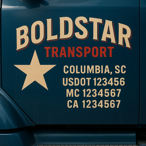 Truck Door Decal Lettering Sticker Signs | Add Your Info - Create Your Own Semi-Truck Door Signs