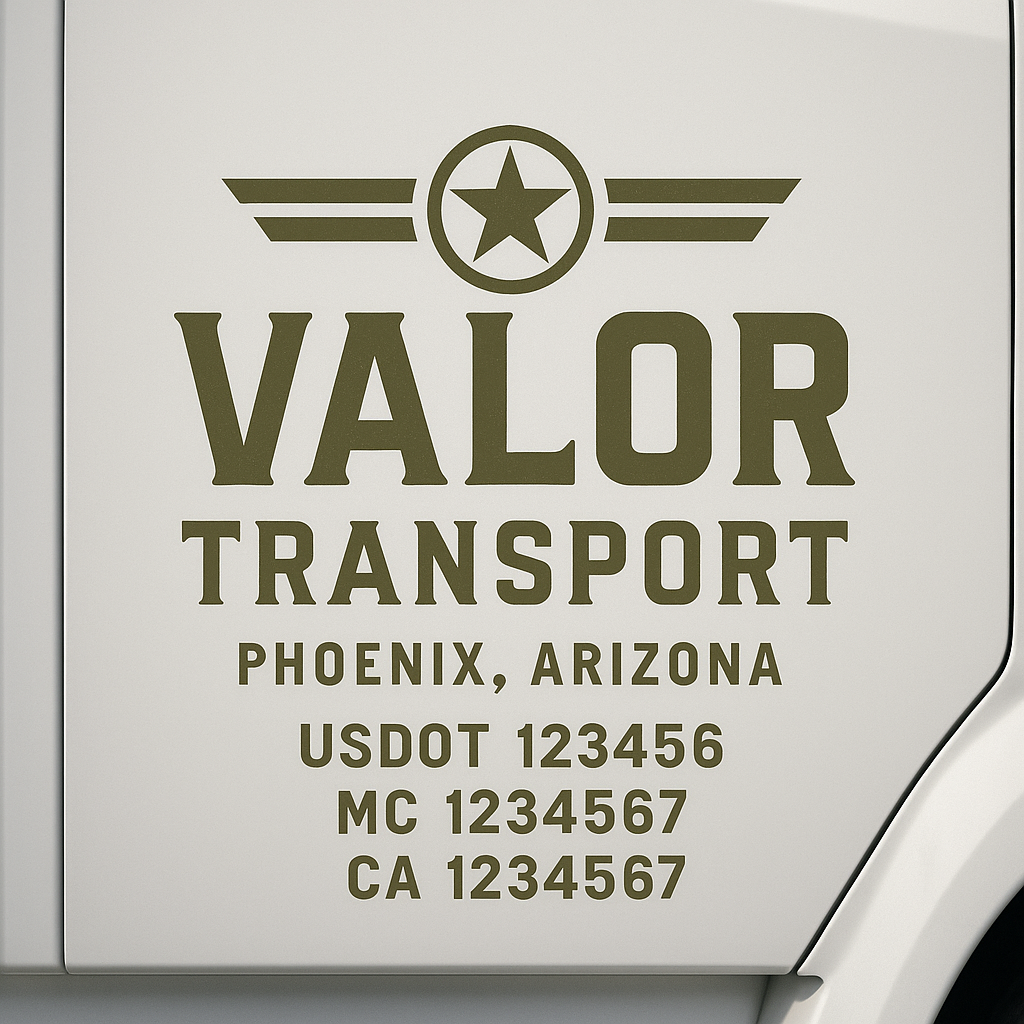 Truck Door Decal Lettering Sticker Signs | Add Your Info - Create Your Own Semi-Truck Door Signs