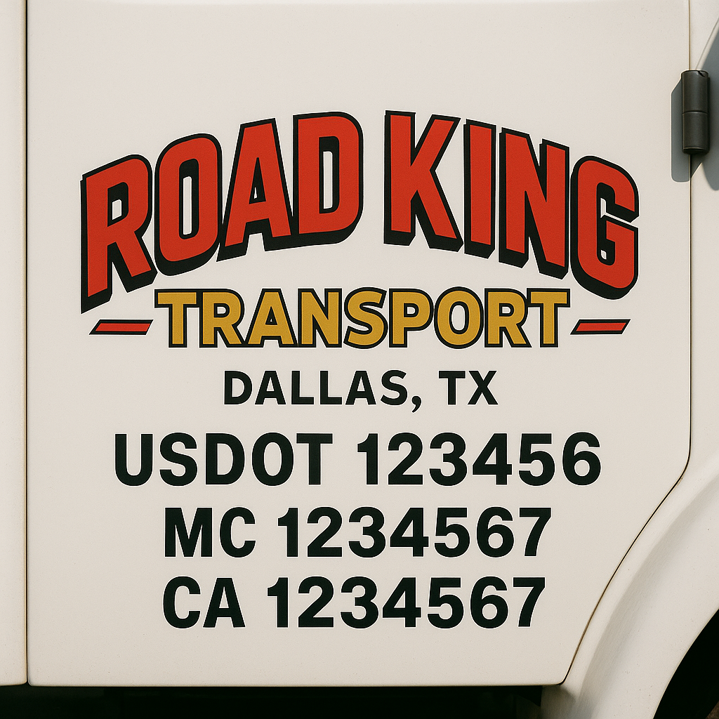 Truck Door Decal Lettering Sticker Signs | Add Your Info - Create Your Own Semi-Truck Door Signs