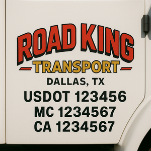 Truck Door Decal Lettering Sticker Signs | Add Your Info - Create Your Own Semi-Truck Door Signs