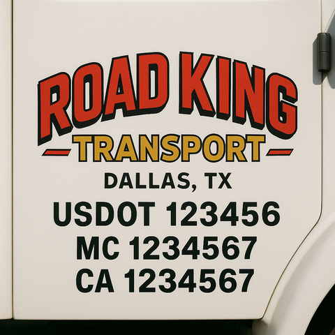 Truck Door Decal Lettering Sticker Signs | Add Your Info - Create Your Own Semi-Truck Door Signs