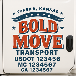 Truck Door Decal Lettering Sticker Signs | Add Your Info - Create Your Own Semi-Truck Door Signs
