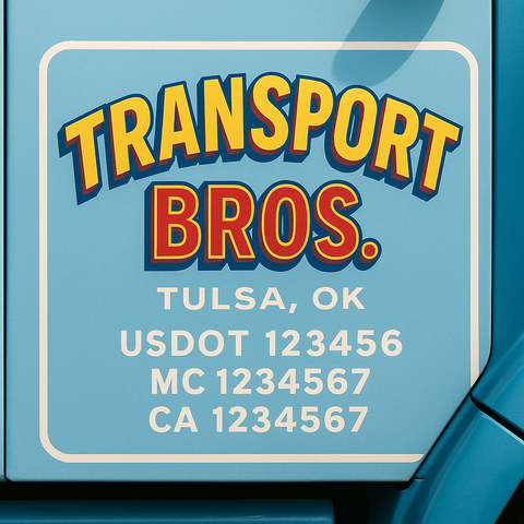 Truck Door Decal Lettering Sticker Signs | Add Your Info - Create Your Own Semi-Truck Door Signs