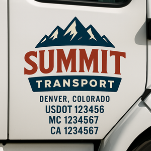Truck Door Decal Lettering Sticker Signs | Add Your Info - Create Your Own Semi-Truck Door Signs