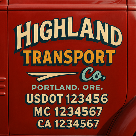 Truck Door Decal Lettering Sticker Signs | Add Your Info - Create Your Own Semi-Truck Door Signs