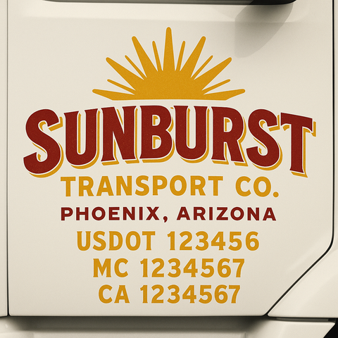 Truck Door Decal Lettering Sticker Signs | Add Your Info - Create Your Own Semi-Truck Door Signs