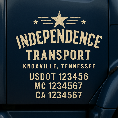 Truck Door Decal Lettering Sticker Signs | Add Your Info - Create Your Own Semi-Truck Door Signs