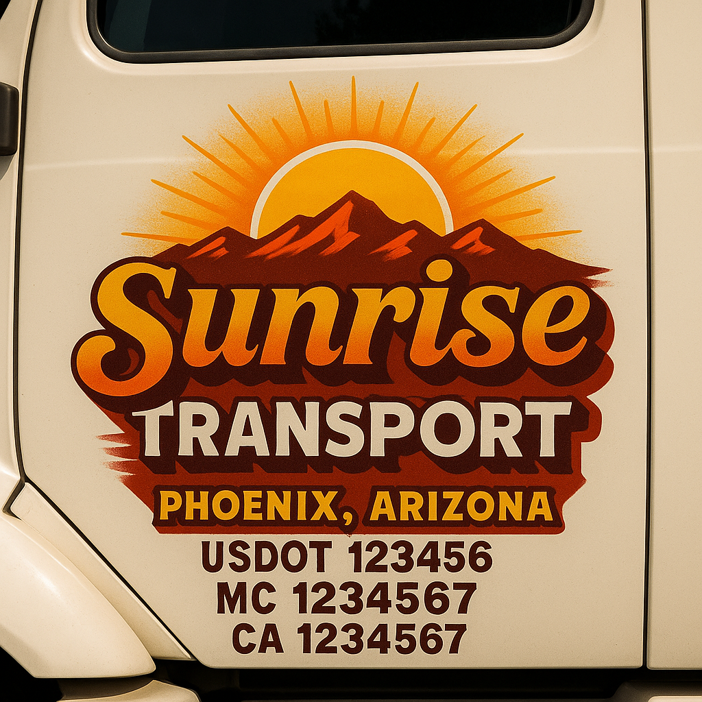 Truck Door Decal Lettering Sticker Signs | Add Your Info - Create Your Own Semi-Truck Door Signs