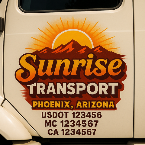 Truck Door Decal Lettering Sticker Signs | Add Your Info - Create Your Own Semi-Truck Door Signs