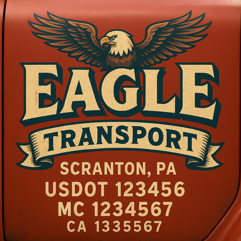 Truck Door Decal Lettering Sticker Signs | Add Your Info - Create Your Own Semi-Truck Door Signs