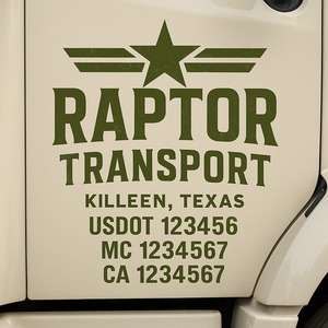 Truck Door Decal Lettering Sticker Signs | Add Your Info - Create Your Own Semi-Truck Door Signs