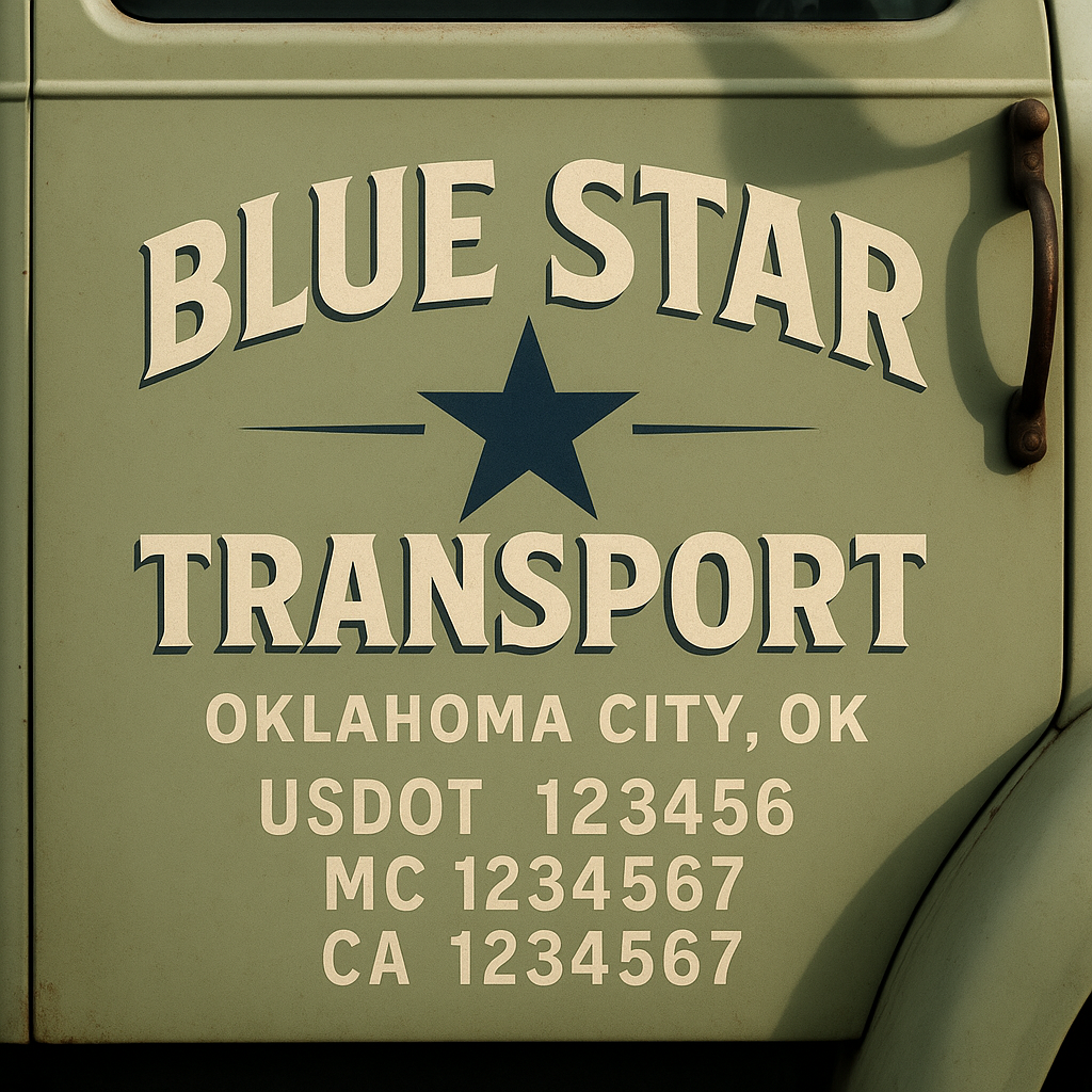 Truck Door Decal Lettering Sticker Signs | Add Your Info - Create Your Own Semi-Truck Door Signs