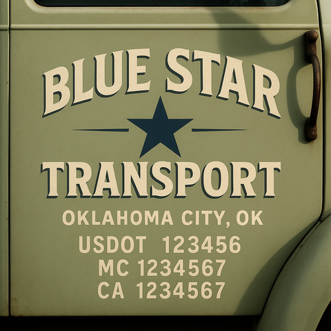 Truck Door Decal Lettering Sticker Signs | Add Your Info - Create Your Own Semi-Truck Door Signs