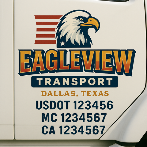 Truck Door Decal Lettering Sticker Signs | Add Your Info - Create Your Own Semi-Truck Door Signs