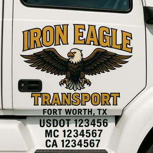 Truck Door Decal Lettering Sticker Signs | Add Your Info - Create Your Own Semi-Truck Door Signs