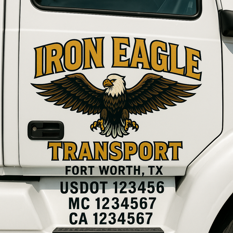 Truck Door Decal Lettering Sticker Signs | Add Your Info - Create Your Own Semi-Truck Door Signs