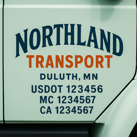 Truck Door Decal Lettering Sticker Signs | Add Your Info - Create Your Own Semi-Truck Door Signs