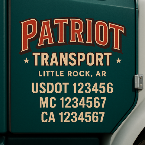 Truck Door Decal Lettering Sticker Signs | Add Your Info - Create Your Own Semi-Truck Door Signs