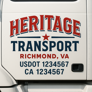 Truck Door Decal Lettering Sticker Signs | Add Your Info - Create Your Own Semi-Truck Door Signs