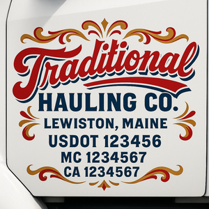 Truck Door Decal Lettering Sticker Signs | Add Your Info - Create Your Own Semi-Truck Door Signs