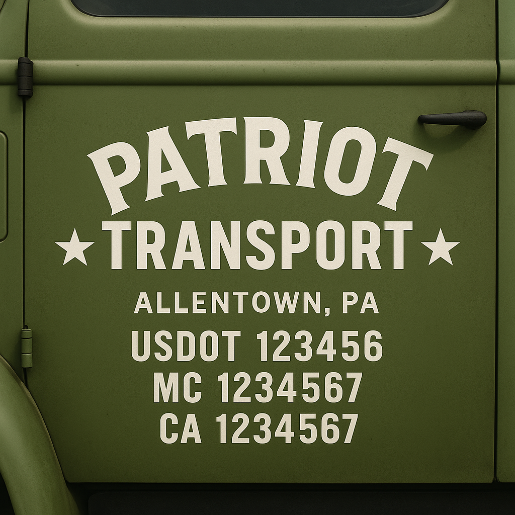 Truck Door Decal Lettering Sticker Signs | Add Your Info - Create Your Own Semi-Truck Door Signs