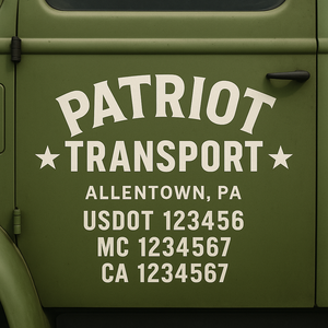 Truck Door Decal Lettering Sticker Signs | Add Your Info - Create Your Own Semi-Truck Door Signs