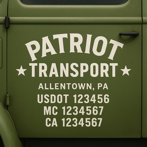 Truck Door Decal Lettering Sticker Signs | Add Your Info - Create Your Own Semi-Truck Door Signs