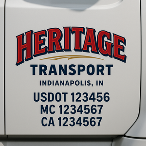 Truck Door Decal Lettering Sticker Signs | Add Your Info - Create Your Own Semi-Truck Door Signs