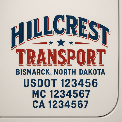Truck Door Decal Lettering Sticker Signs | Add Your Info - Create Your Own Semi-Truck Door Signs