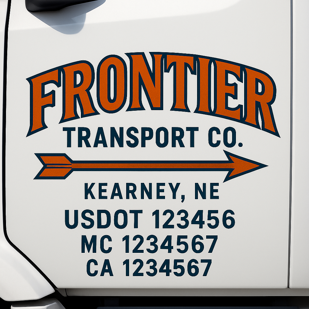 Truck Door Decal Lettering Sticker Signs | Add Your Info - Create Your Own Semi-Truck Door Signs