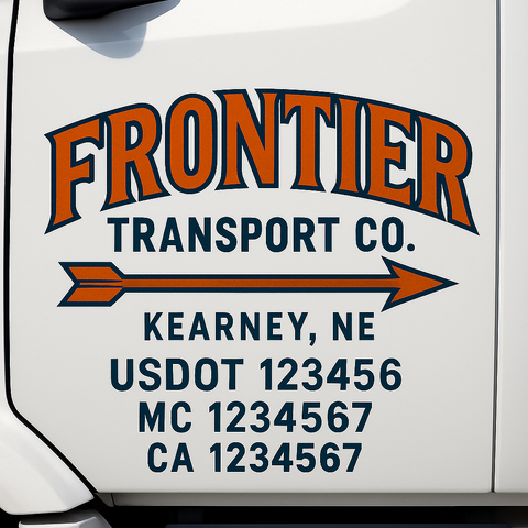 Truck Door Decal Lettering Sticker Signs | Add Your Info - Create Your Own Semi-Truck Door Signs