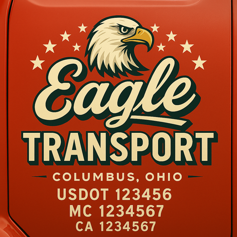 Truck Door Decal Lettering Sticker Signs | Add Your Info - Create Your Own Semi-Truck Door Signs