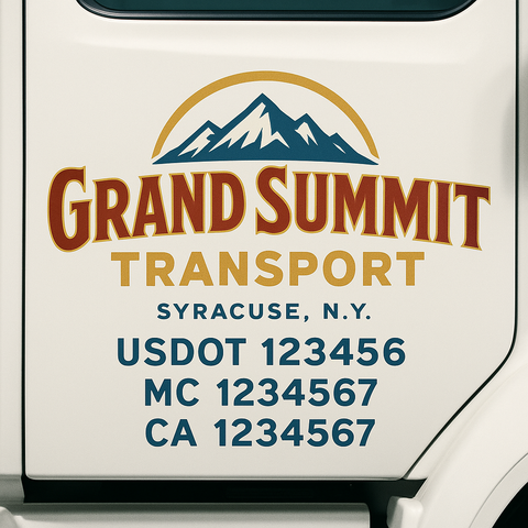 Truck Door Decal Lettering Sticker Signs | Add Your Info - Create Your Own Semi-Truck Door Signs