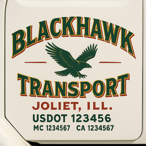 Truck Door Decal Lettering Sticker Signs | Add Your Info - Create Your Own Semi-Truck Door Signs