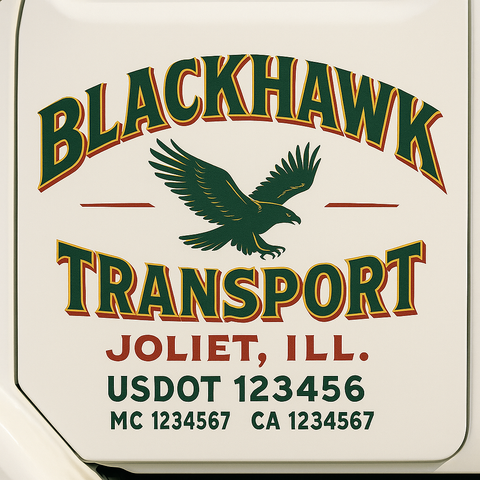 Truck Door Decal Lettering Sticker Signs | Add Your Info - Create Your Own Semi-Truck Door Signs
