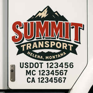 Truck Door Decal Lettering Sticker Signs | Add Your Info - Create Your Own Semi-Truck Door Signs