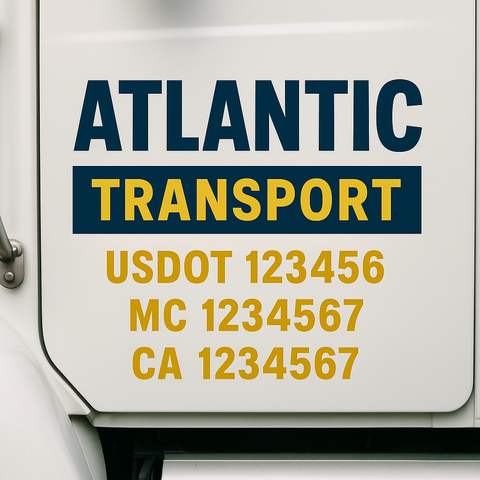 Truck Door Decal Lettering Sticker Signs | Add Your Info - Create Your Own Semi-Truck Door Signs