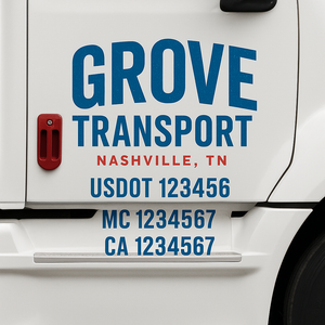 Truck Door Decal Lettering Sticker Signs | Add Your Info - Create Your Own Semi-Truck Door Signs