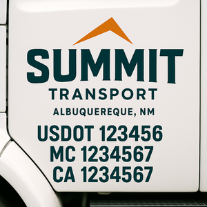 Truck Door Decal Lettering Sticker Signs | Add Your Info - Create Your Own Semi-Truck Door Signs