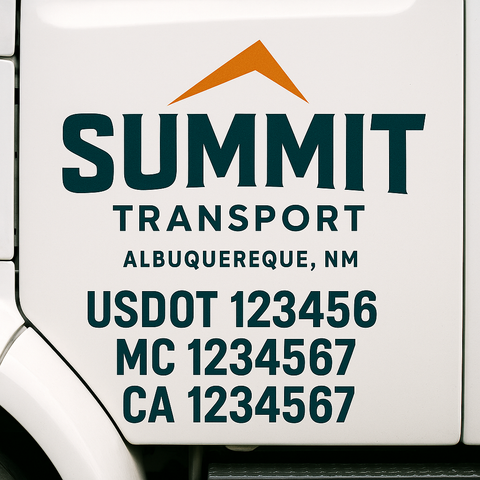 Truck Door Decal Lettering Sticker Signs | Add Your Info - Create Your Own Semi-Truck Door Signs