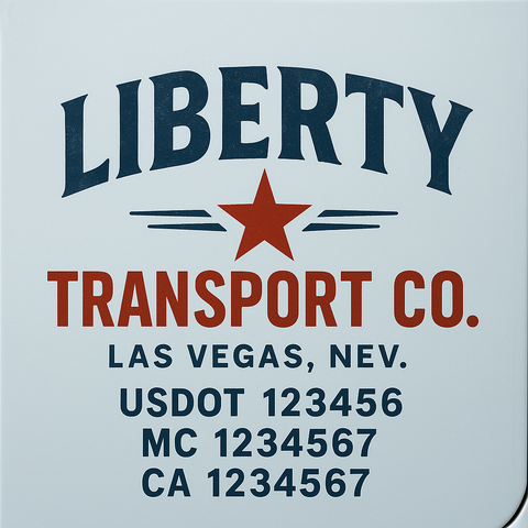 Truck Door Decal Lettering Sticker Signs | Add Your Info - Create Your Own Semi-Truck Door Signs