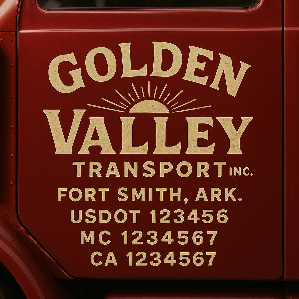 Truck Door Decal Lettering Sticker Signs | Add Your Info - Create Your Own Semi-Truck Door Signs