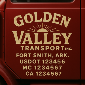Truck Door Decal Lettering Sticker Signs | Add Your Info - Create Your Own Semi-Truck Door Signs