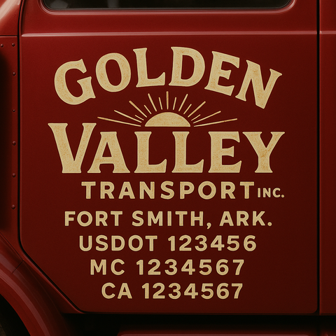 Truck Door Decal Lettering Sticker Signs | Add Your Info - Create Your Own Semi-Truck Door Signs