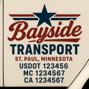 Truck Door Decal Lettering Sticker Signs | Add Your Info - Create Your Own Semi-Truck Door Signs