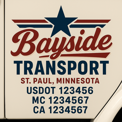 Truck Door Decal Lettering Sticker Signs | Add Your Info - Create Your Own Semi-Truck Door Signs