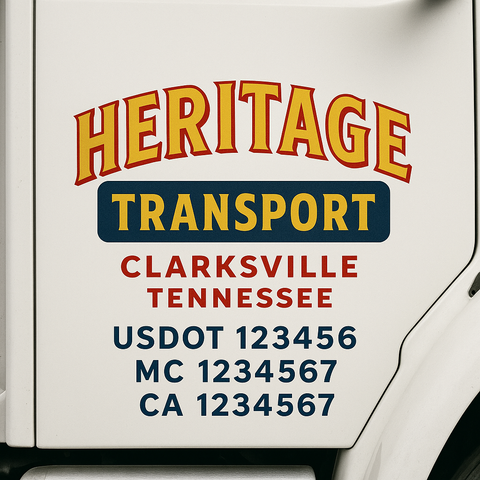 Truck Door Decal Lettering Sticker Signs | Add Your Info - Create Your Own Semi-Truck Door Signs