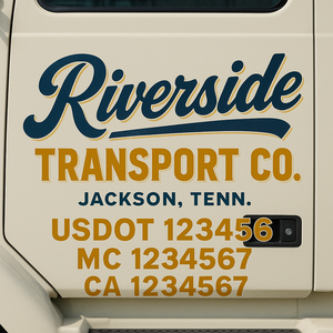 Truck Door Decal Lettering Sticker Signs | Add Your Info - Create Your Own Semi-Truck Door Signs